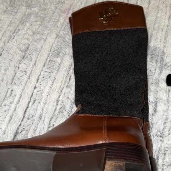 Tory Burch women’s vintage riding Leather and Fabric Boots - Picture 9 of 9